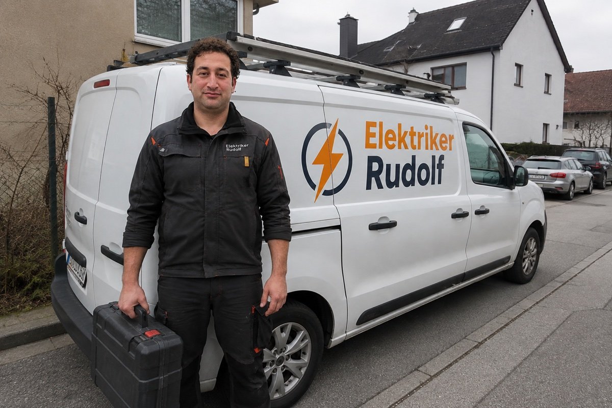 Rudolf Elektriker – mit dem Einsatzfahrzeug schnell bei Ihnen vor Ort